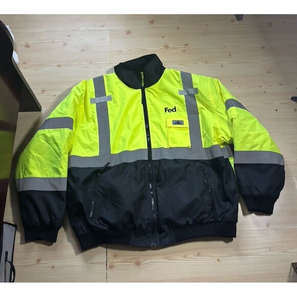 FedEx Reflective Winter MCR Safety Luminator Jacket High Res Uniform 2XL - Picture 1 of 12